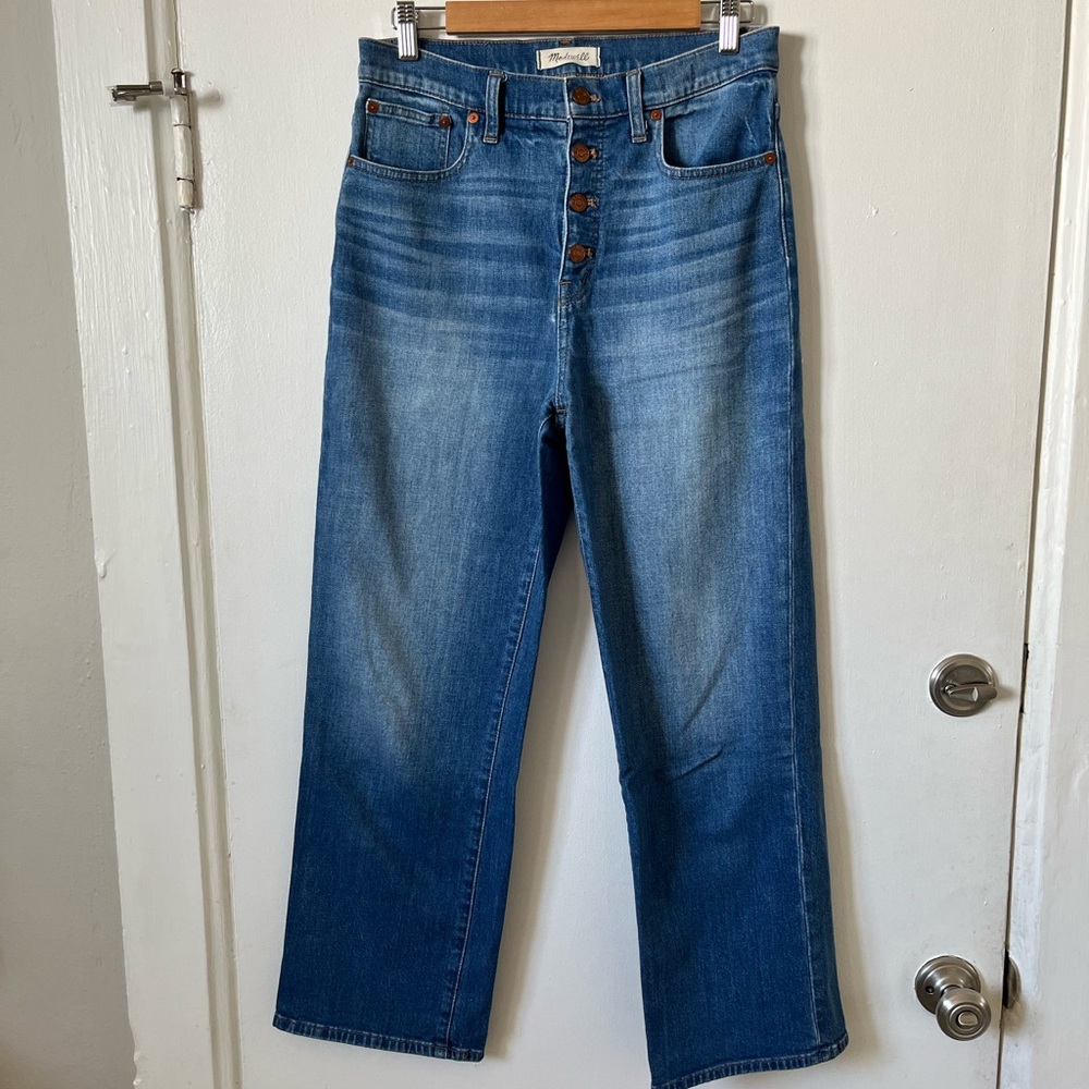 Madewell slim-wide leg crop jeans size 29 tall